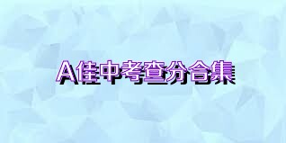 A佳中考查分合集