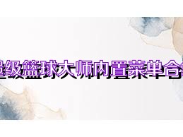 超级篮球大师内置菜单合集