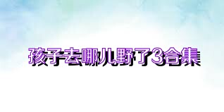 孩子去哪儿野了3合集
