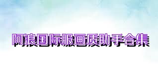阿浪国际服画质助手合集