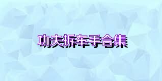 功夫拆车手合集