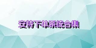 安特下单系统合集