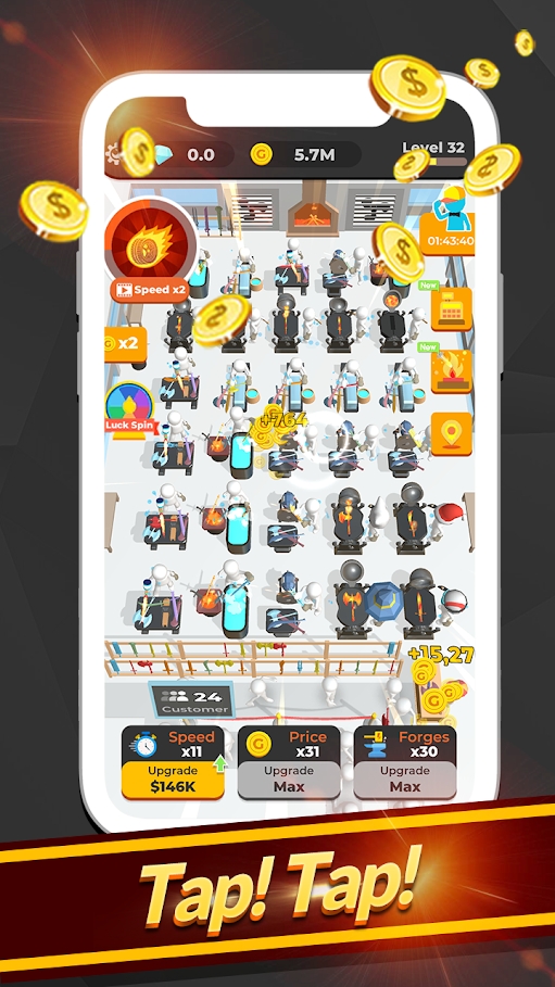 闲置铁匠铺刀剑兵器游戏3