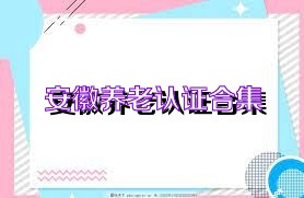 安徽养老认证合集