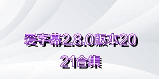 爱字幕2.8.0版本2021合集
