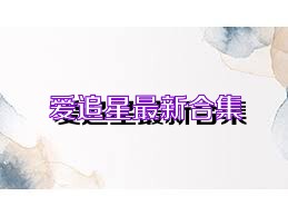 爱追星最新合集