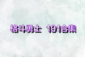 格斗勇士  191合集