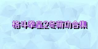 格斗拳皇2冬荫功合集