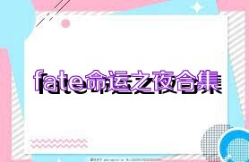 fate命运之夜合集