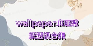 wallpaper麻匪壁纸透视合集