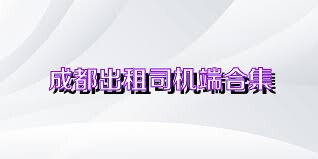 成都出租司机端合集