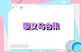 爱义乌合集