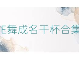 E舞成名干杯合集