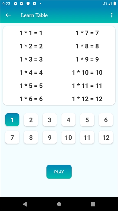 数学表(Maths Tables)2