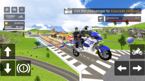 摩托飞车模拟赛游戏最新中文版（Flying Motorbike Simulator）1
