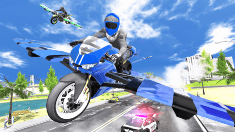 摩托飞车模拟赛游戏最新中文版（Flying Motorbike Simulator）2